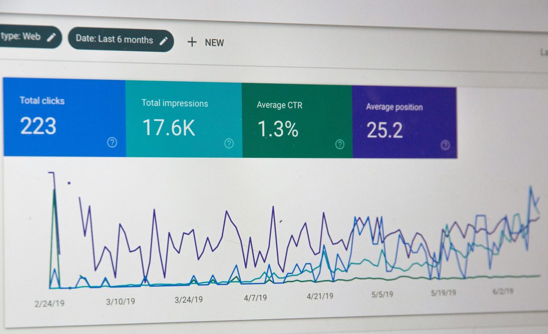 Google Search Console showing real organic search results