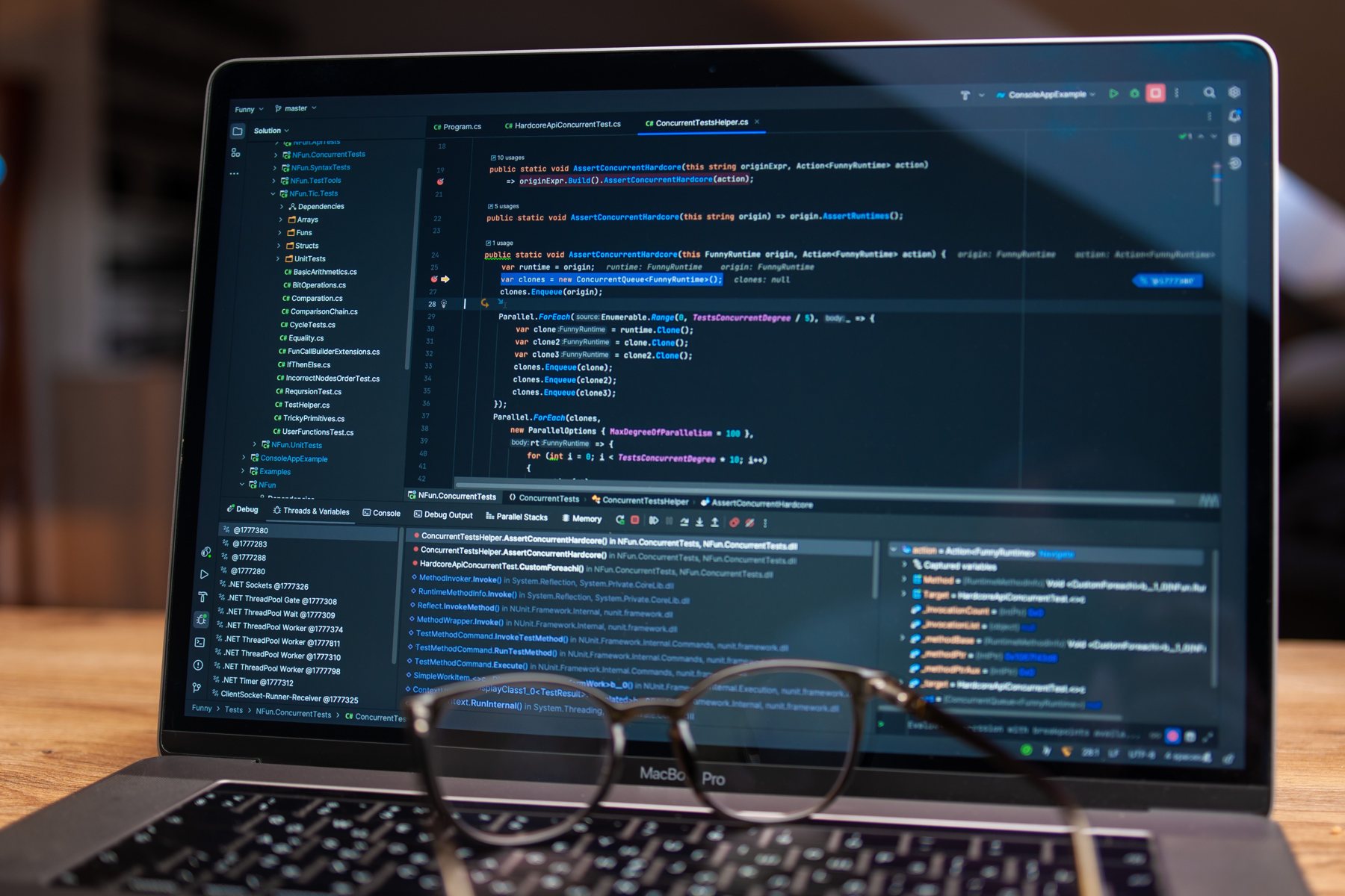 Software development and debugging on a laptop